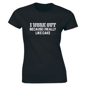 I Workout Because I Really Like Cake Funny T-shirt